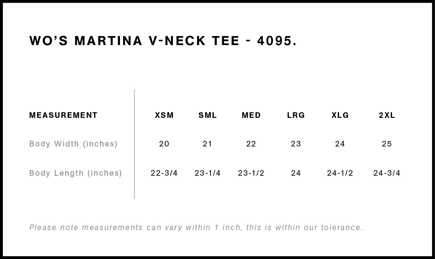 Wo's Martina V Neck Tee | 4095 21