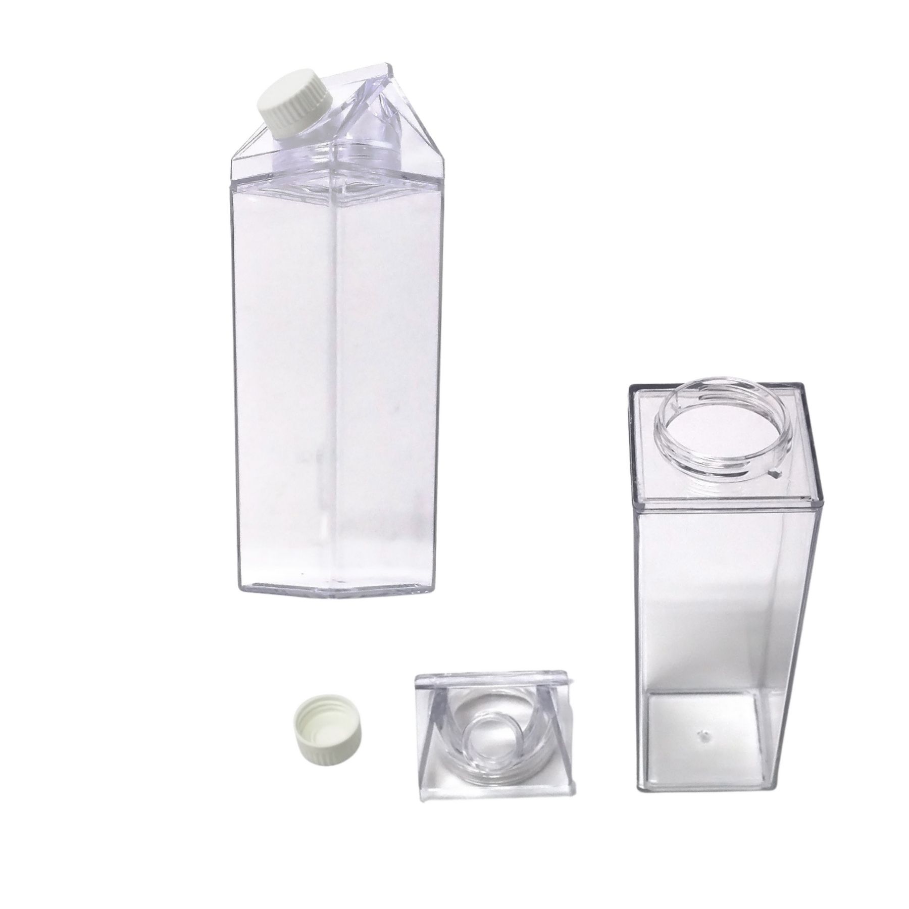 Clear & Rectangle Milk Carton 1