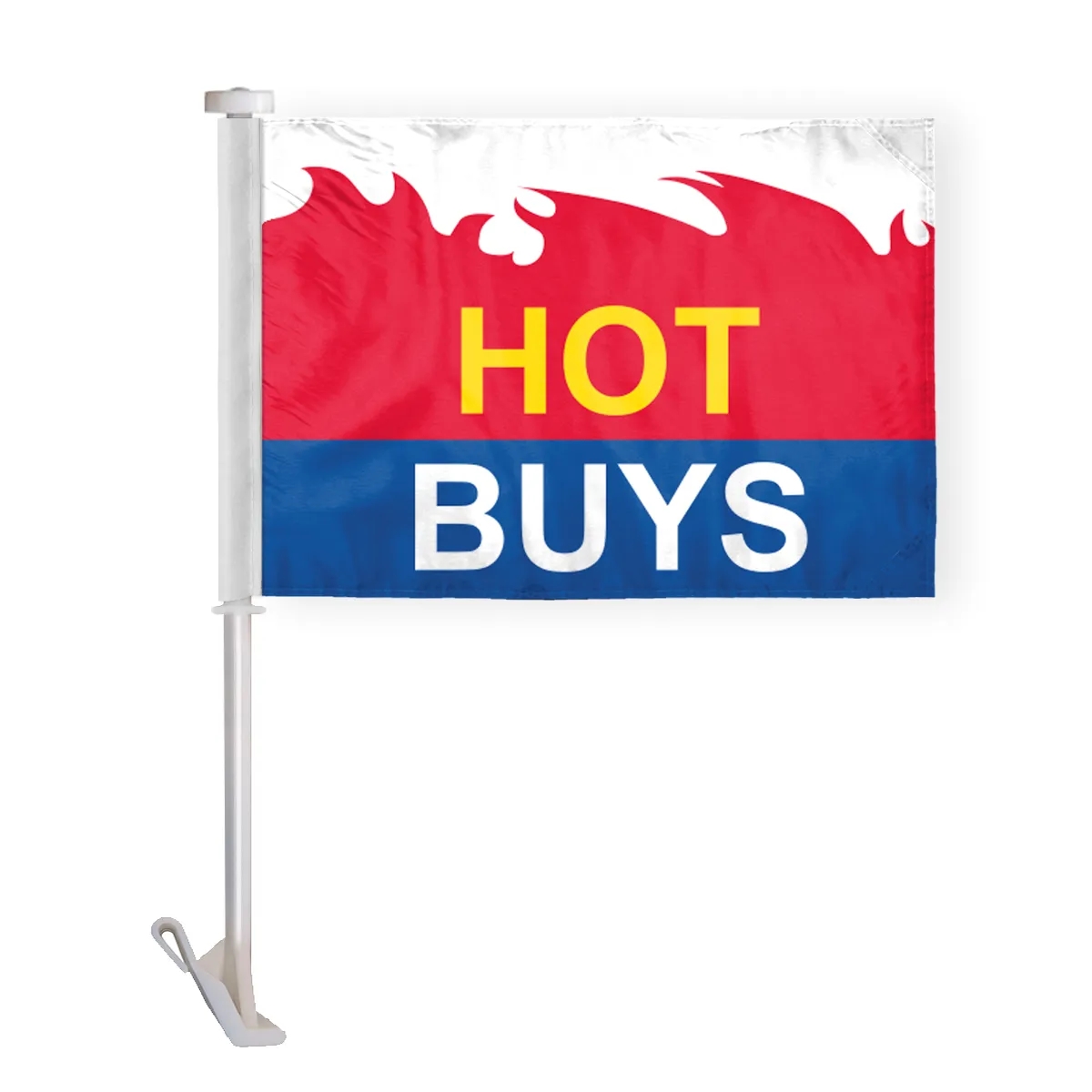 10.5" x 15" Advertising Car Flag - wPoly 1 Ply 24