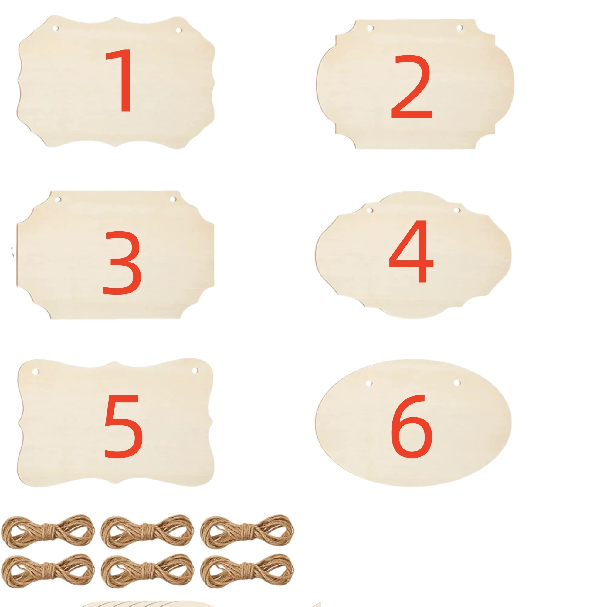 Wooden Hanging Door Sign DIY Painting Plaque Decoration 4