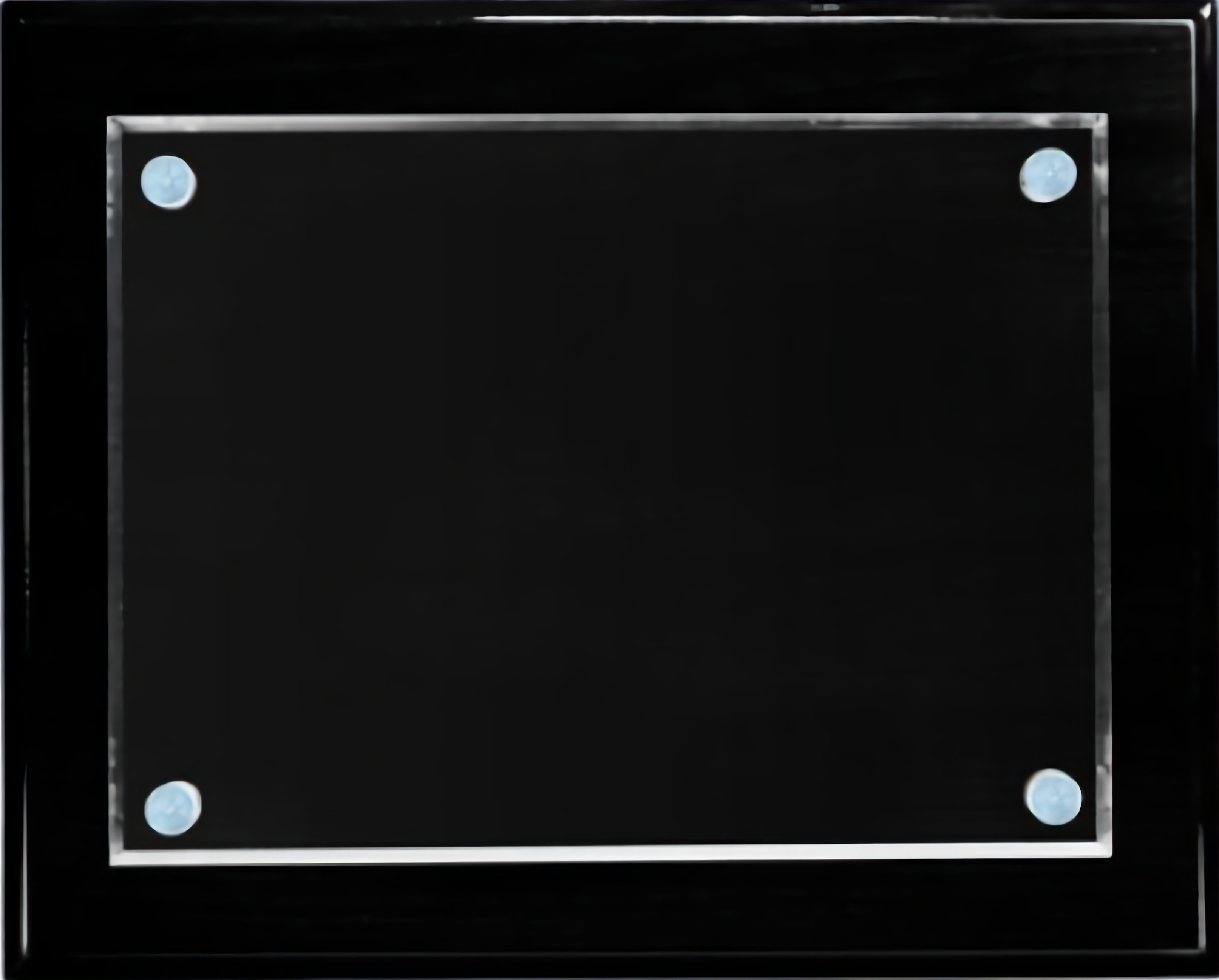 Black Piano Finish Plaque w/Acrylic Plate (Various Sizes) 6