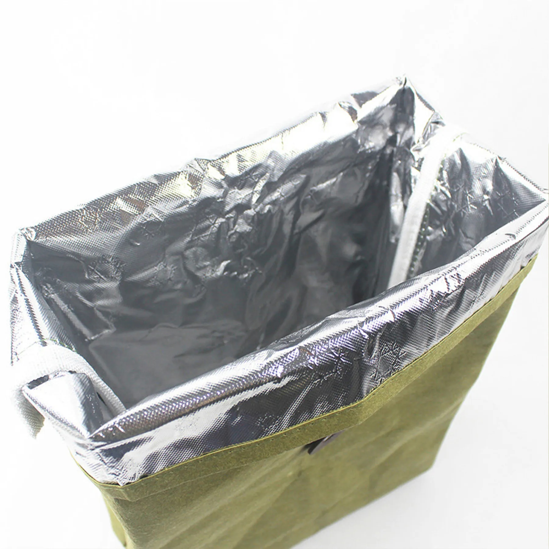 Paper Minimalist Green Washed Insulation Bag 3