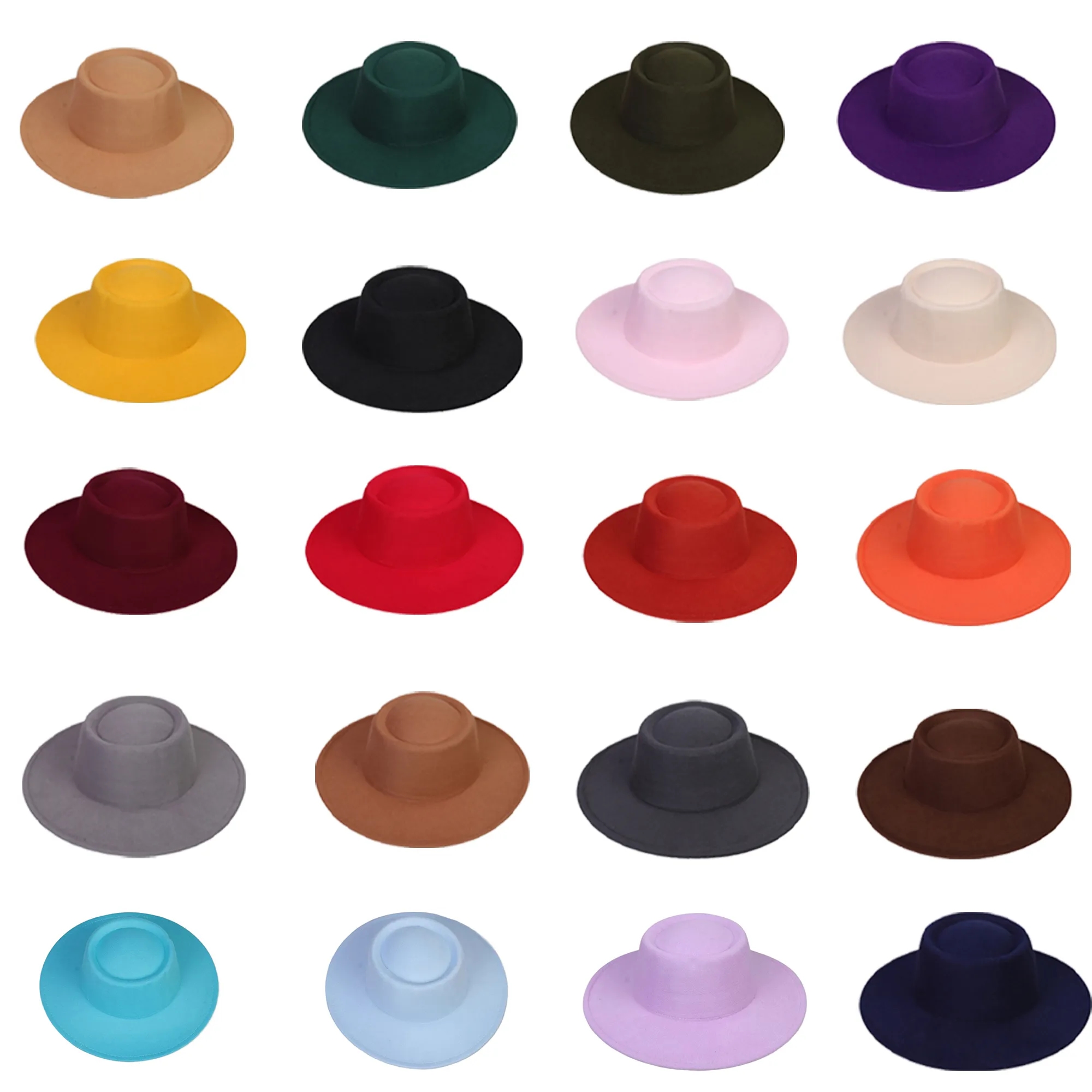 MOQ50 Wide Brim Vintage Fedora Hat 1