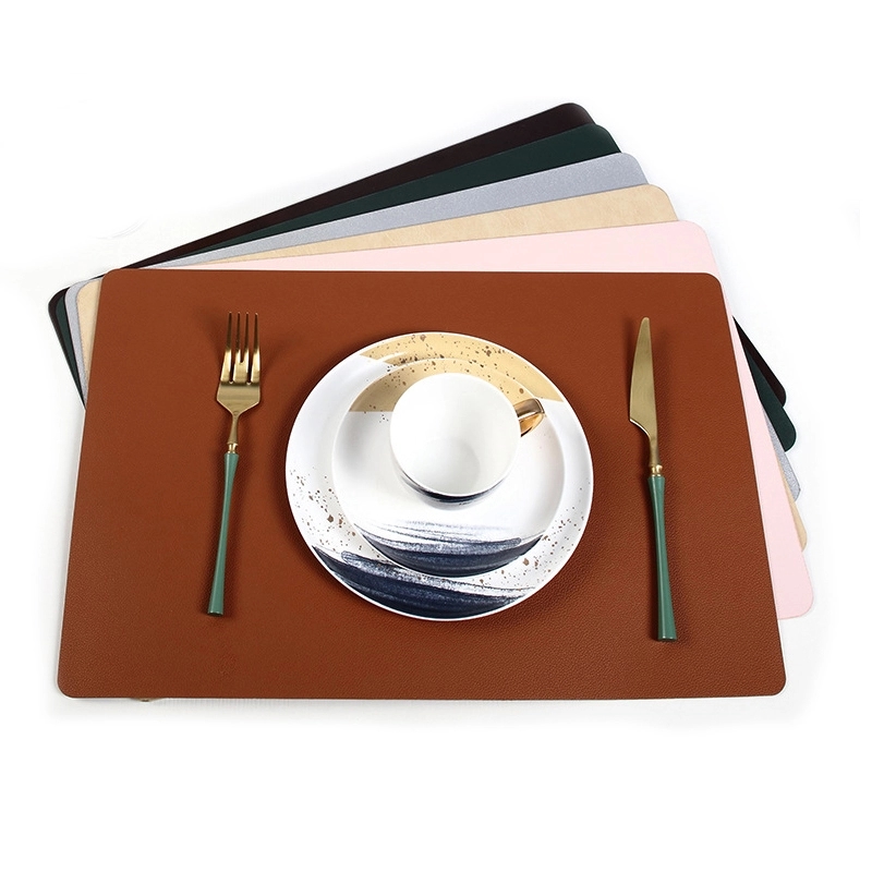 Waterproof Oil-proof Leather Sector Placemat 2