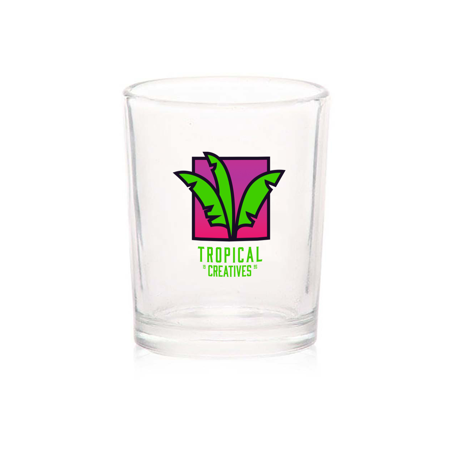 3 oz. Glass Votive Candle Holder (Full Color Imprint) 3