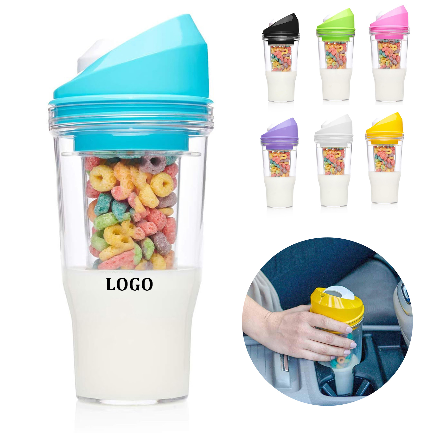 Portable Plastic Cereal Cup 3