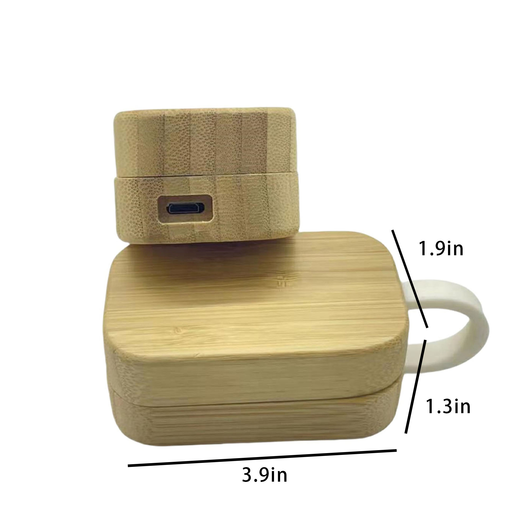 TWS Earbuds in Bamboo Charging Case 2