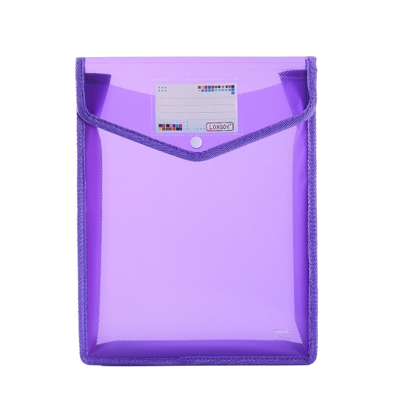 A4 Size Vertical Document Storage Bag With Snap Button 11