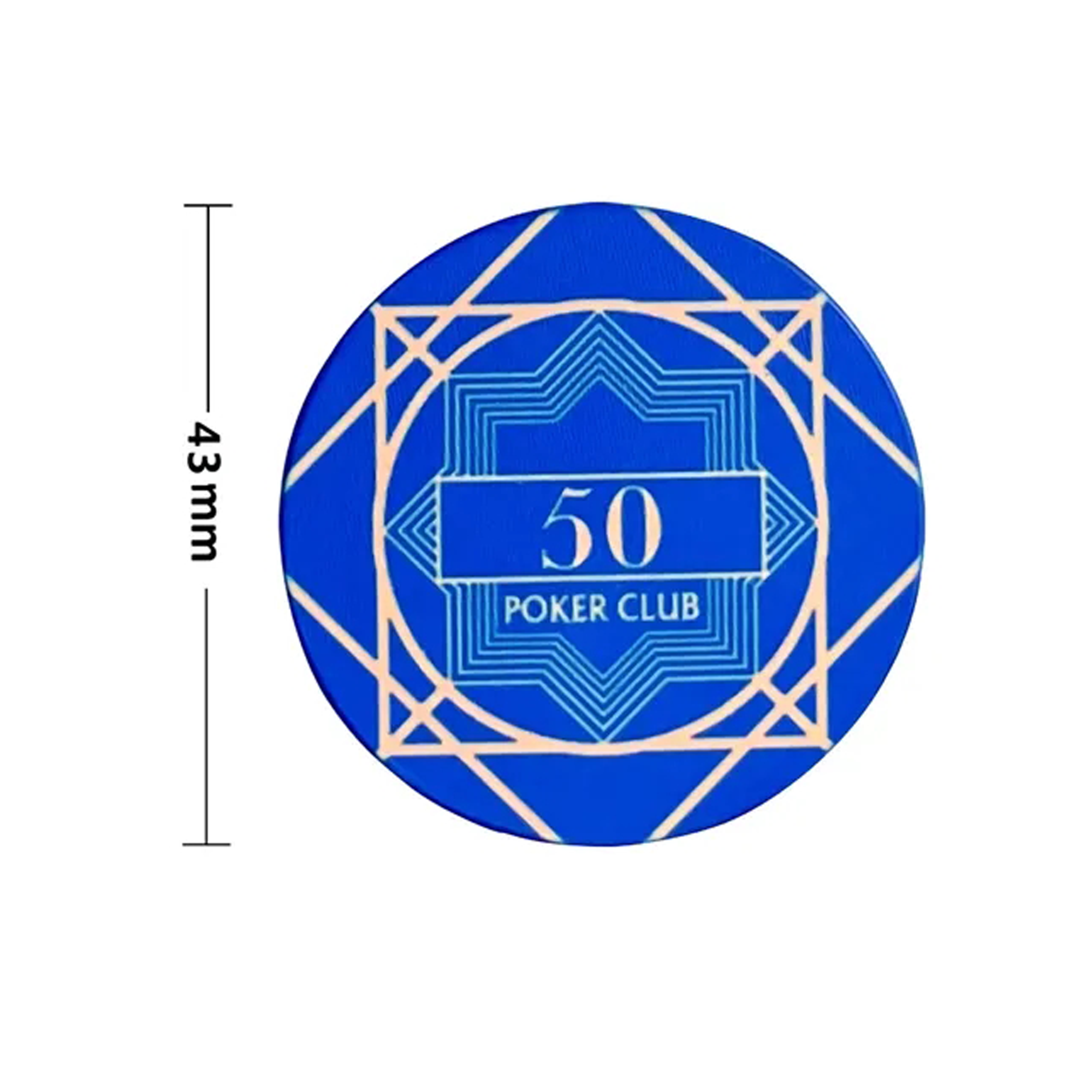 43mm Full Color Ceramic Poker Chip 3