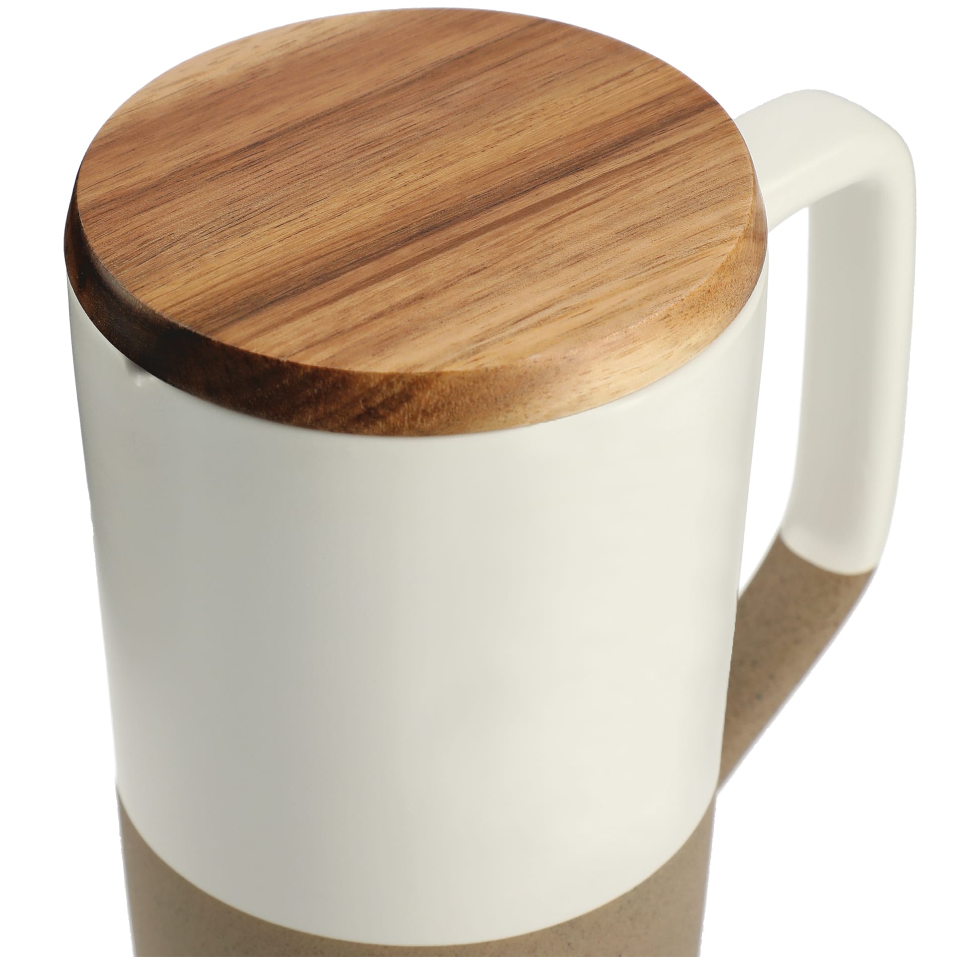 Tahoe Tea & Coffee Ceramic Mug with Wood Lid 16oz 28