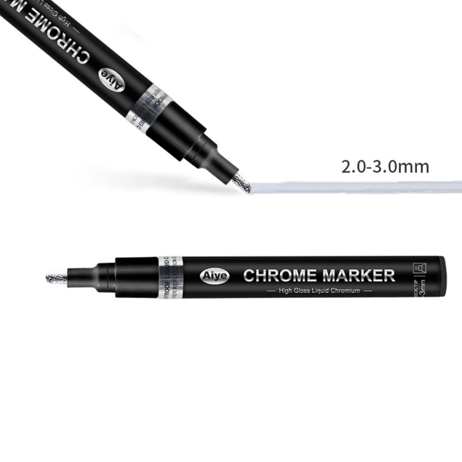 3Pcs Liquid Chrome Mirror Markers Metallic Pens 4