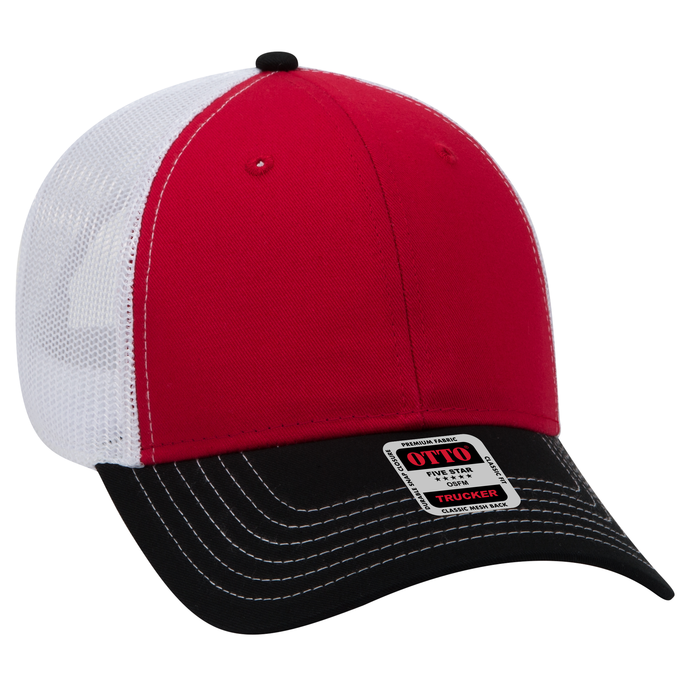 OTTO CAP® 6 Panel Low Profile Mesh Back Trucker Hat 255