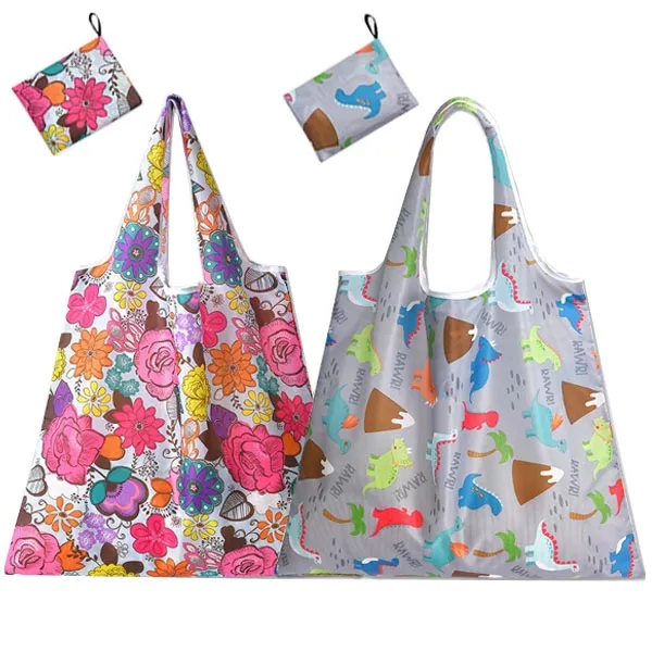 Full Color Wrapables Large Foldable Tote Bag 7