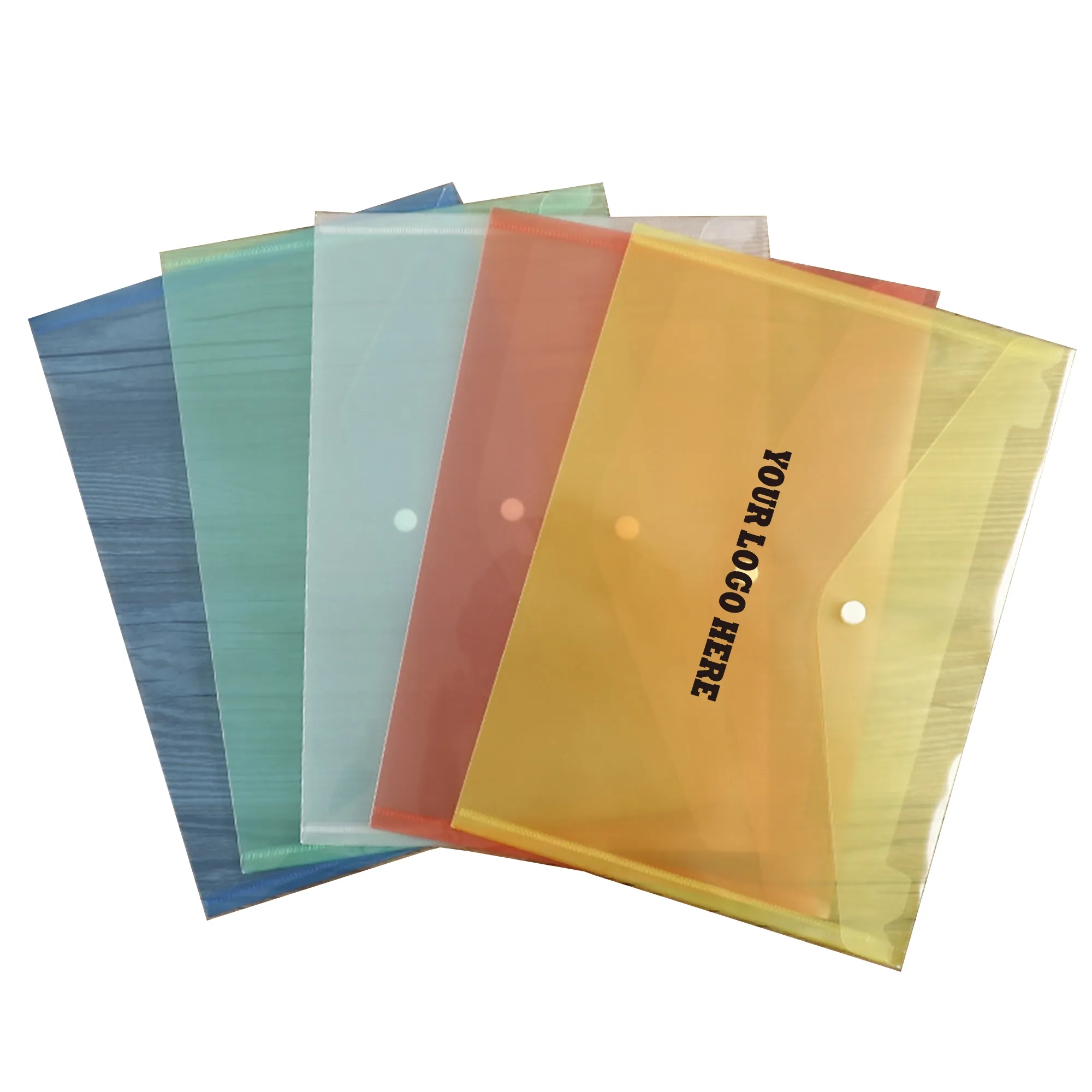 A4 Transparent Button File Bag Document Pocket MOQ 100PCS 4