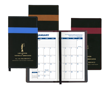 Joliett Series Soft Cover 2 Tone Vinyl Monthly Planner / 1 Color 3