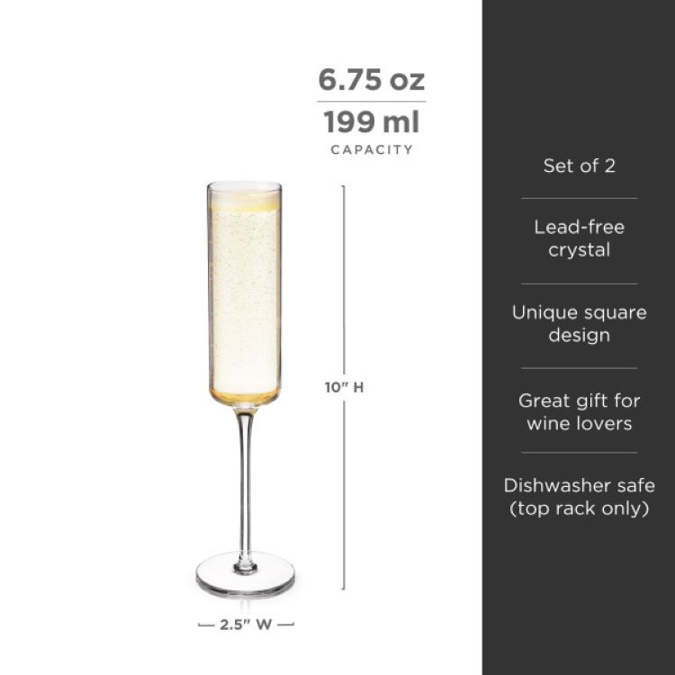 Viski® Laurel Champagne Flute, set of 2 1