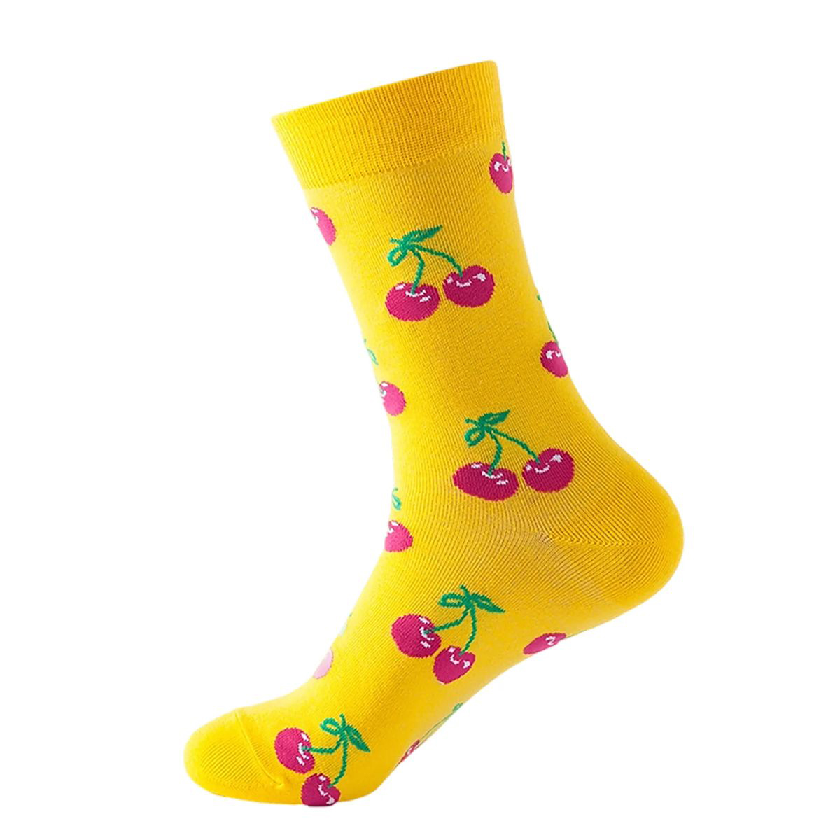 Cotton Crew Socks with Jacquard Pattern 98