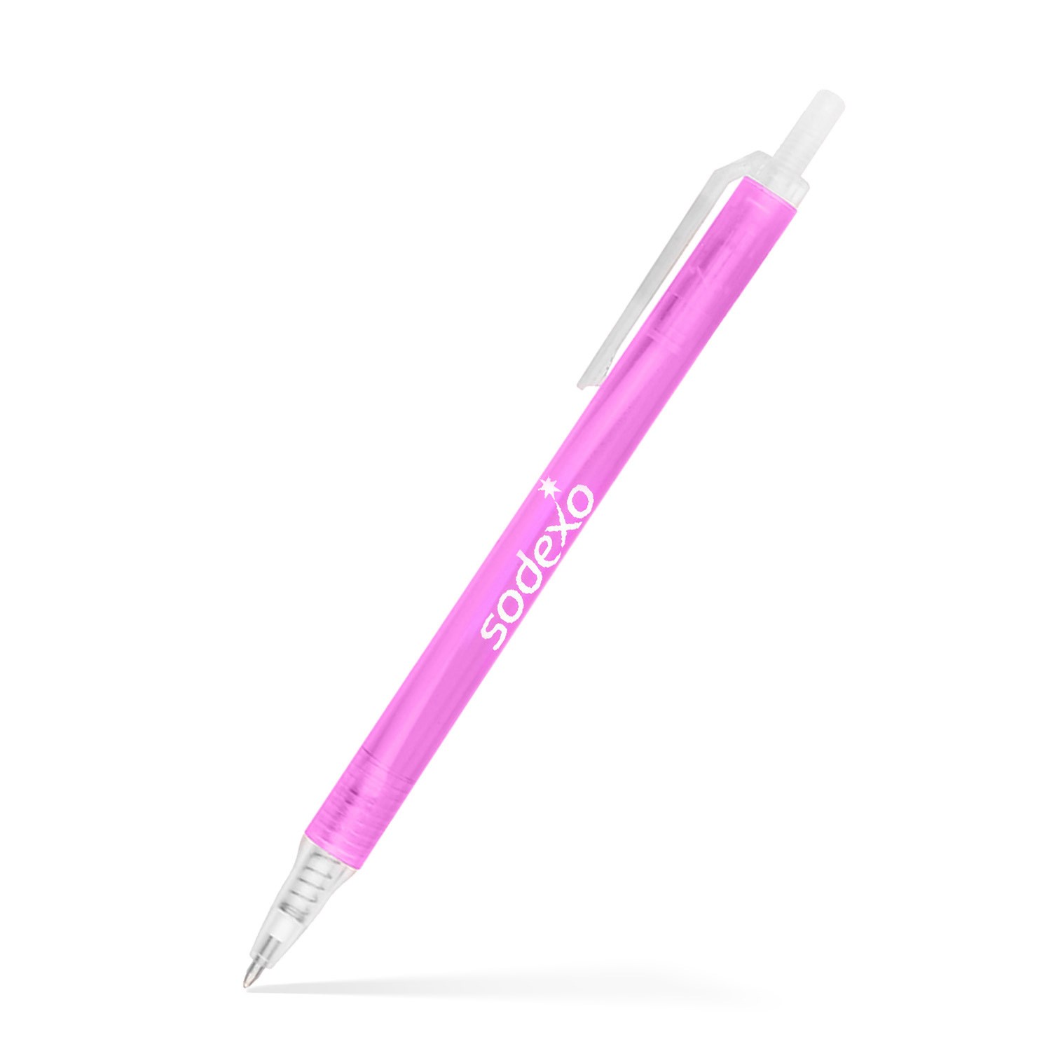 Amber Frosted Translucent Stick Click Pen 9