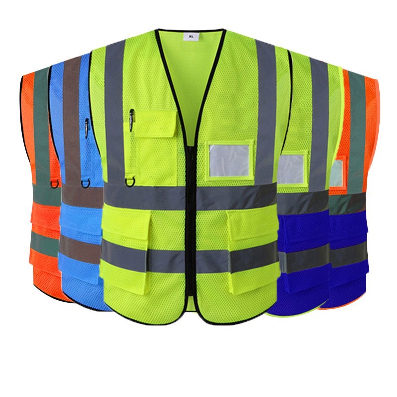 Mesh High Visibility Economy Safety Vest w/Pockets 1