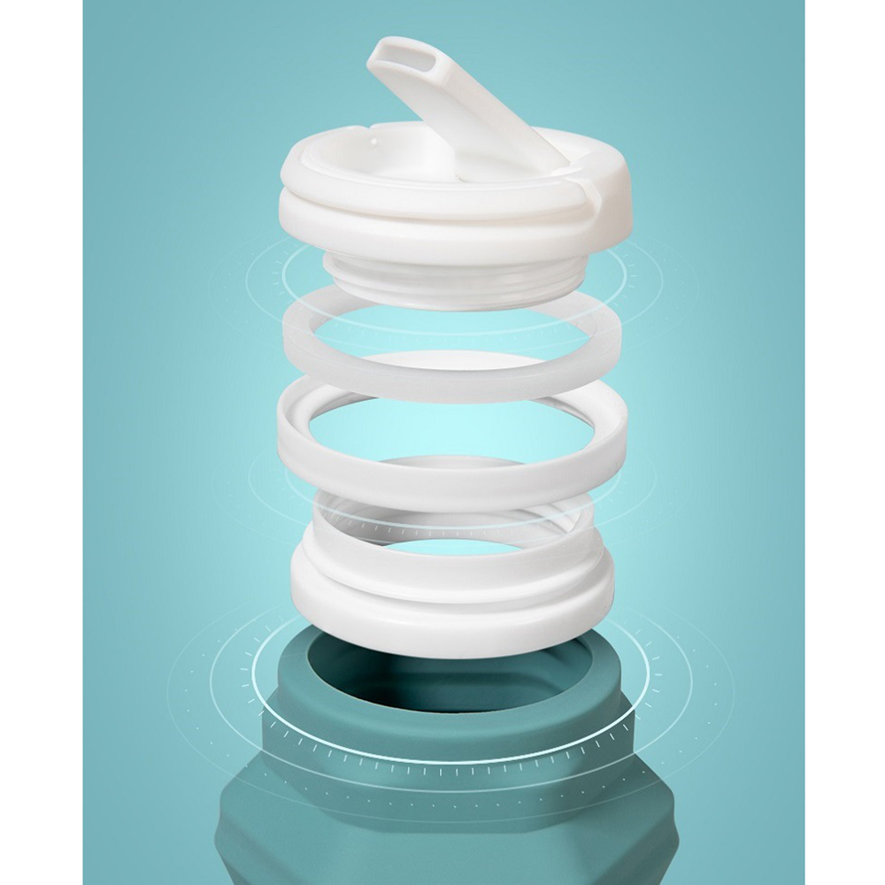 500ML Tower-like Silicone Folding Travel Water Cup 10