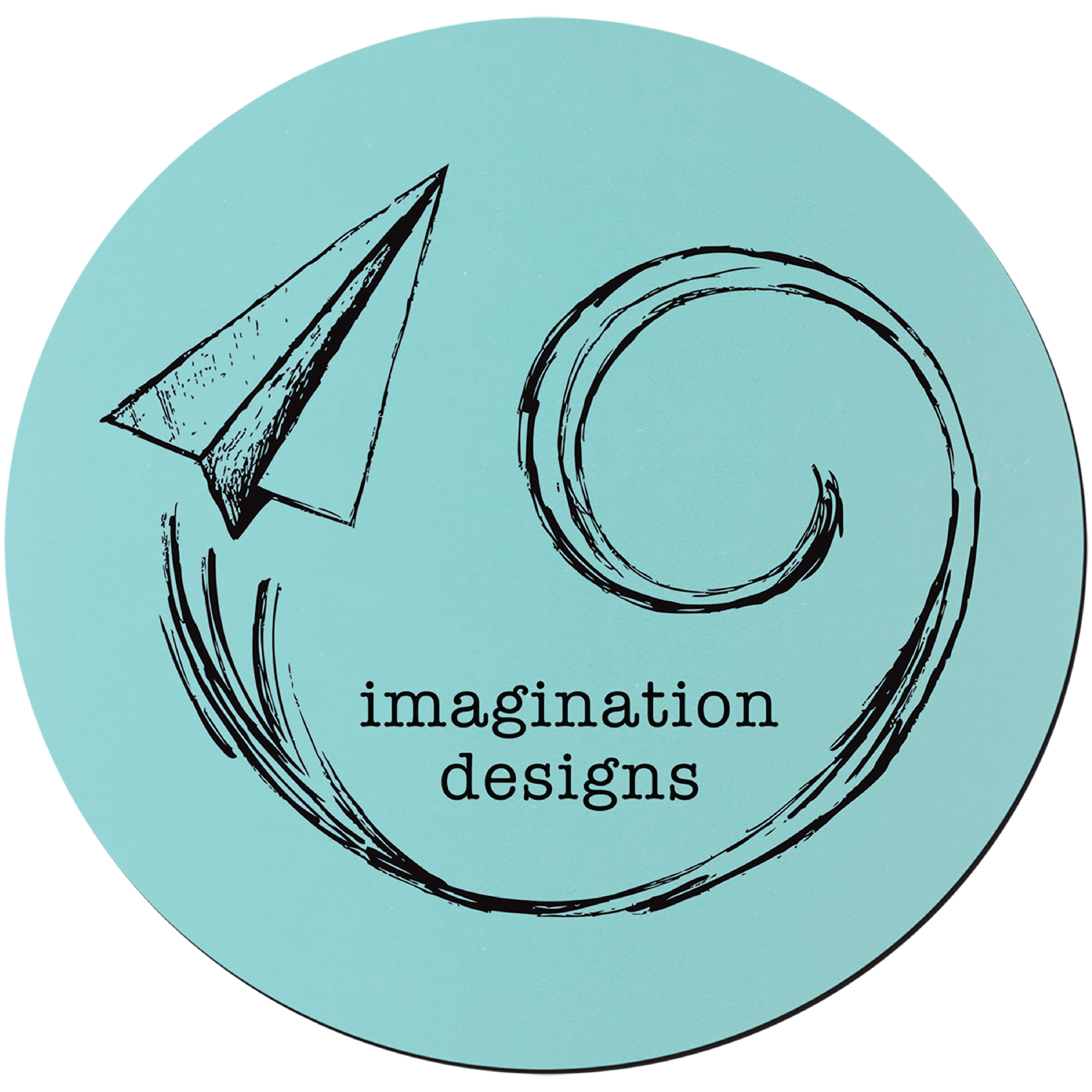 3" Teal Round Silicone Coaster 3