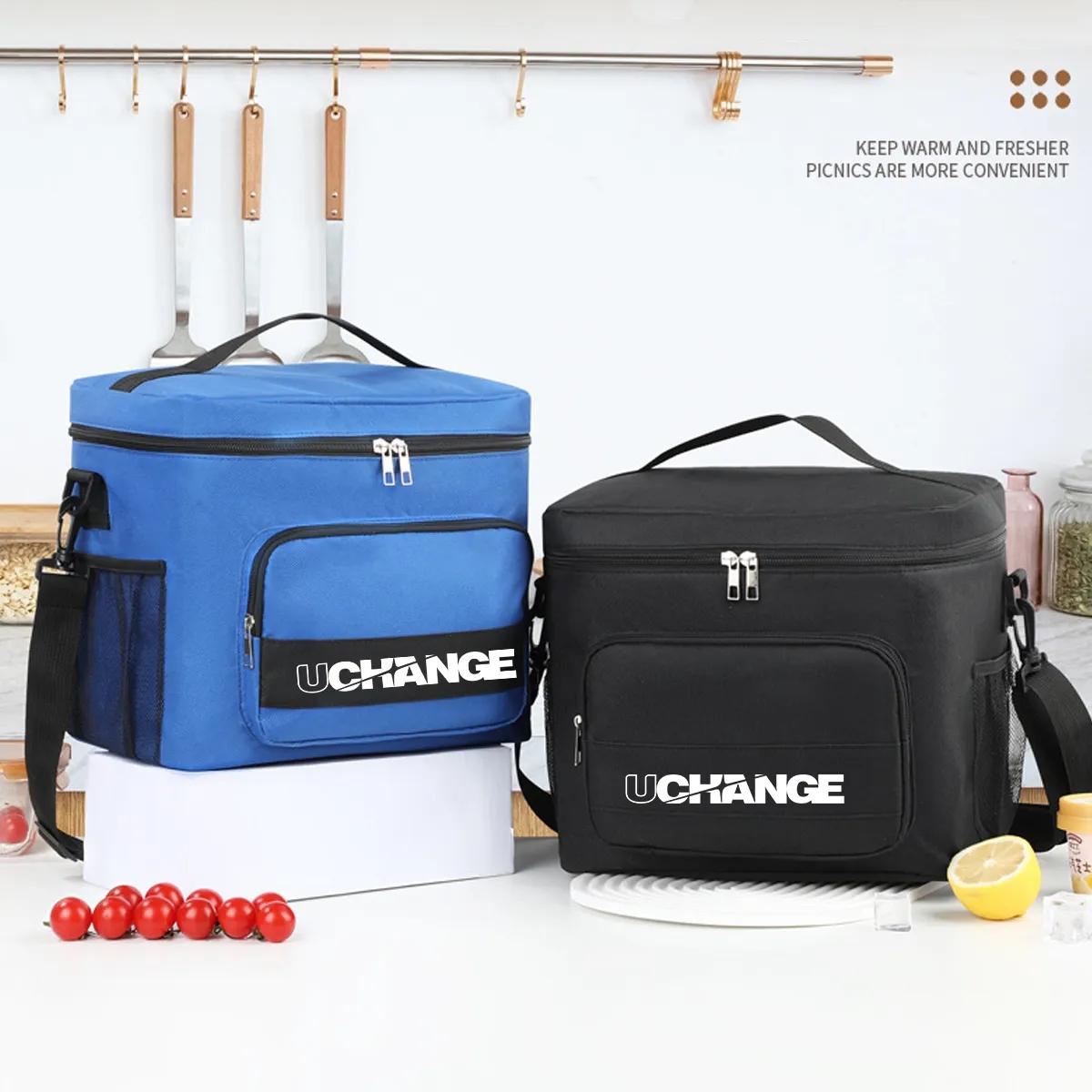 Insulated Lunch Cooler Bag With Front Pocket 4