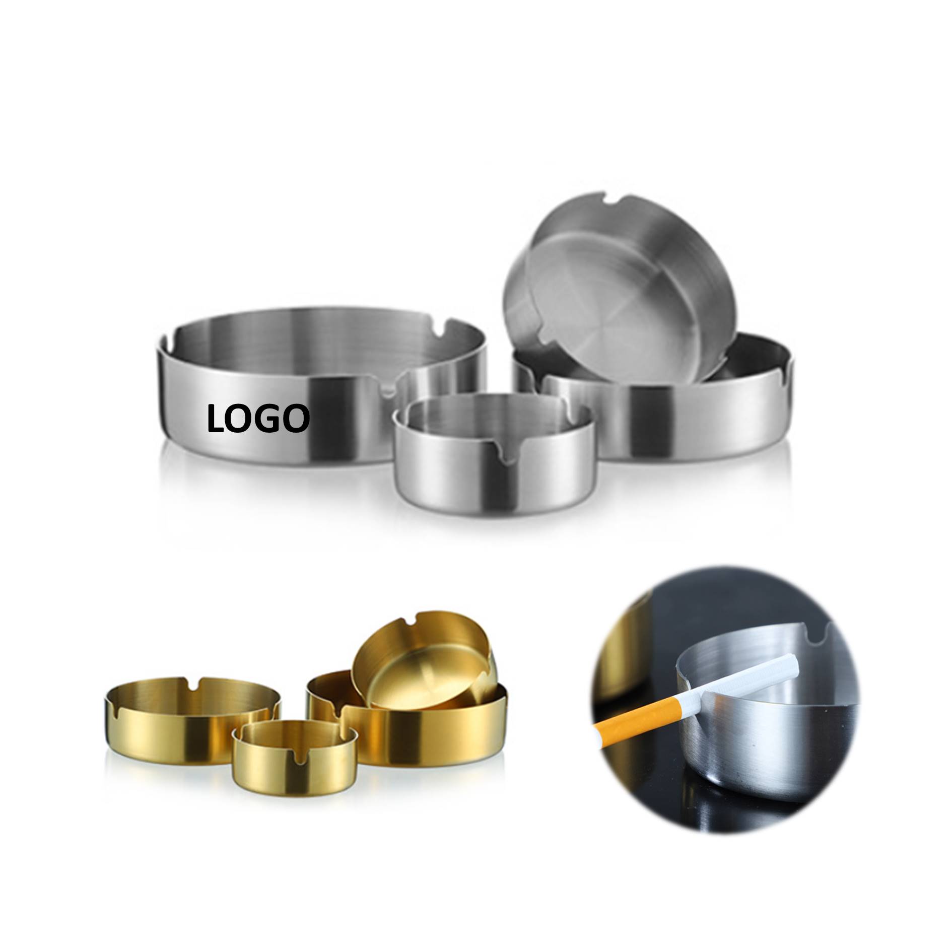 Custom Stainless Steel Ashtray 2