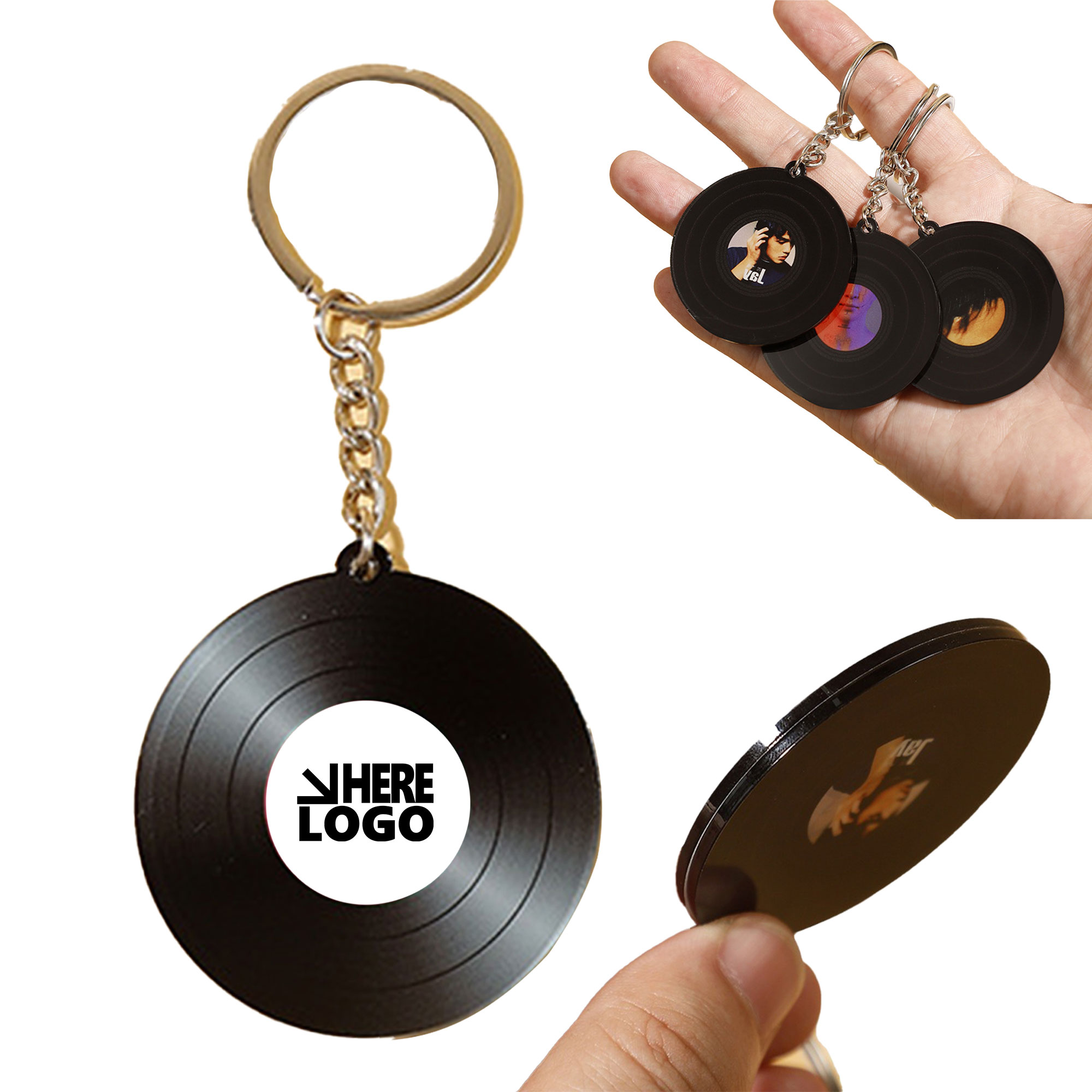 MOQ 20 NFC Record Acrylic Keychain 2" Round 2