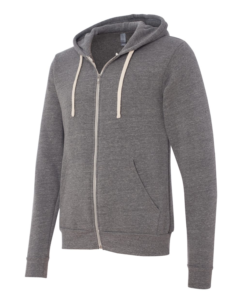 Unisex Triblend Sponge Fleece Full-Zip Hoodie Sweatshirt - 3909 2