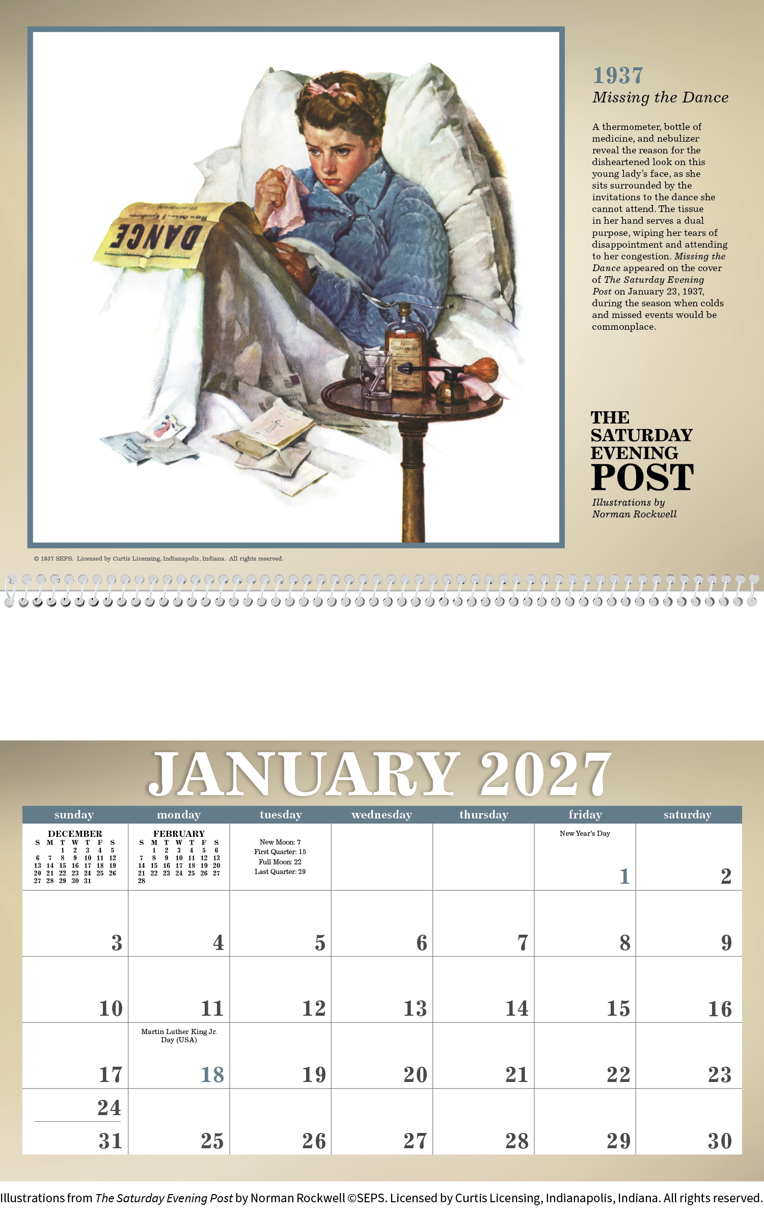 Triumph® Calendars The Saturday Evening Post Illustrations by Norman Rockwell Calendar 46