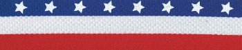 Stars & Stripes "V" Neck Ribbon with Clip, 7/8" wide 2