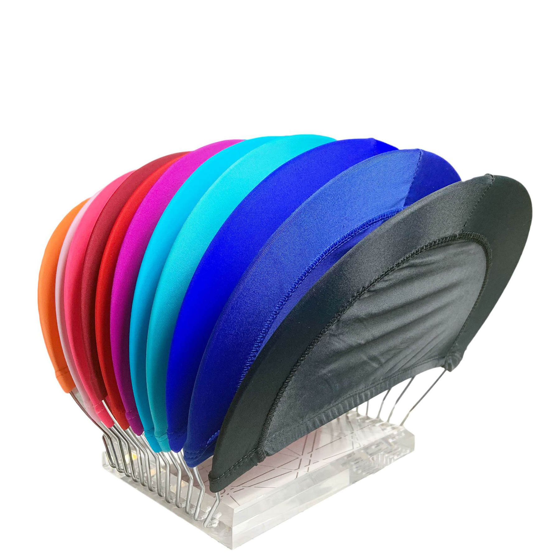 Lycra Swimming Hat Bathing Cap for Women Men 4