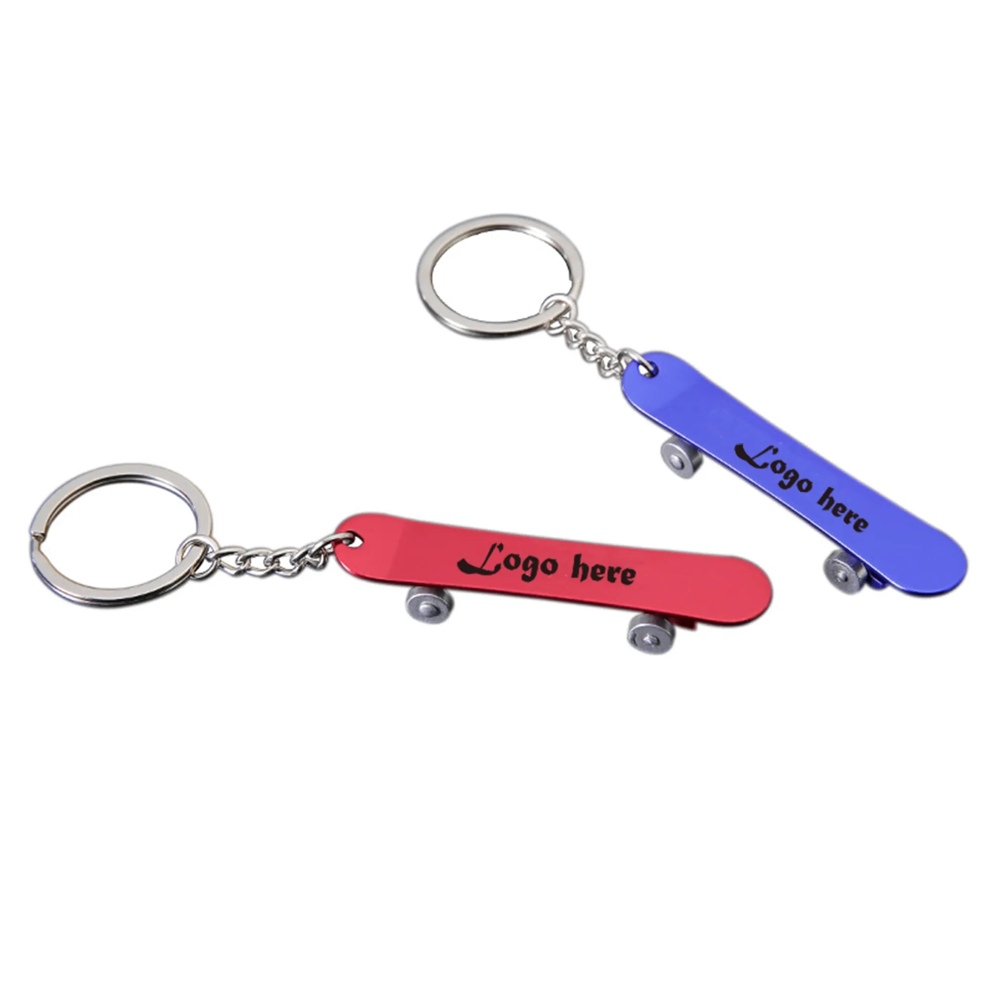 Skateboard Shape Bottle Opener Keychain 3