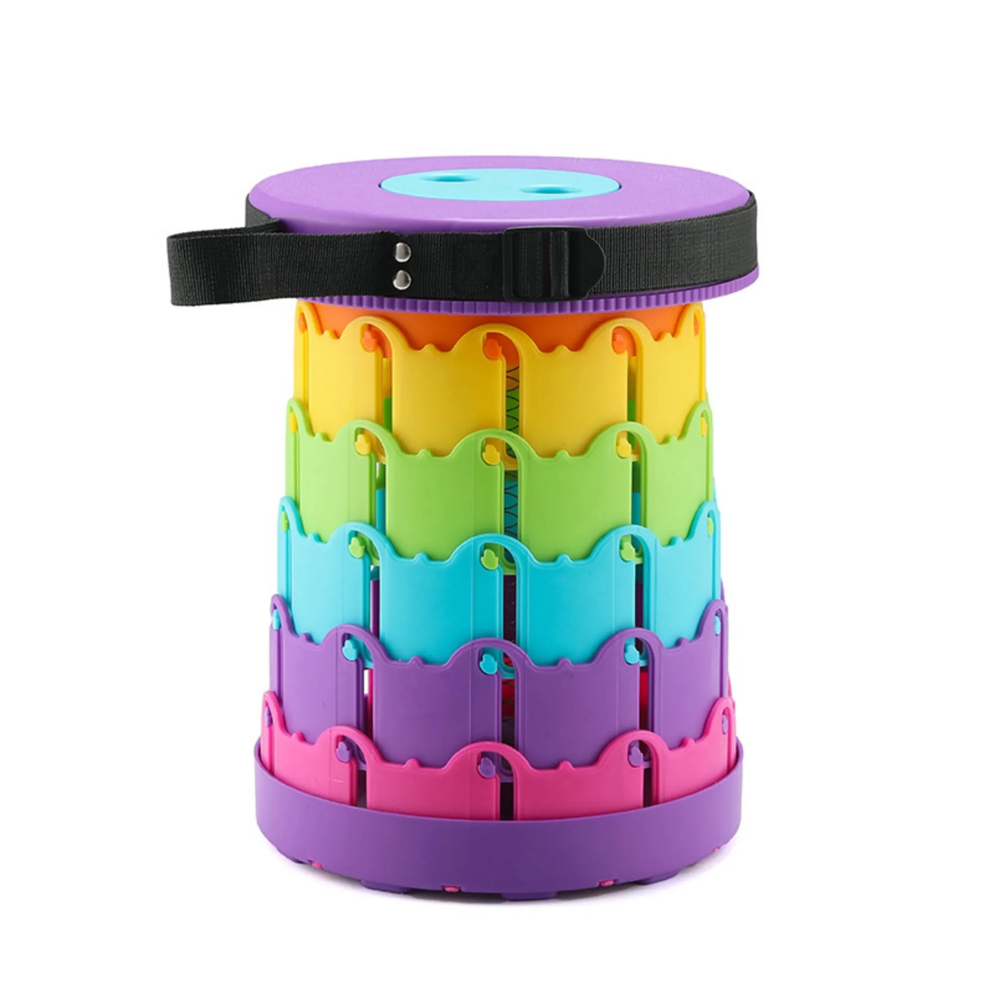 Rainbow Color Portable Telescoping Outdoor Stool 4
