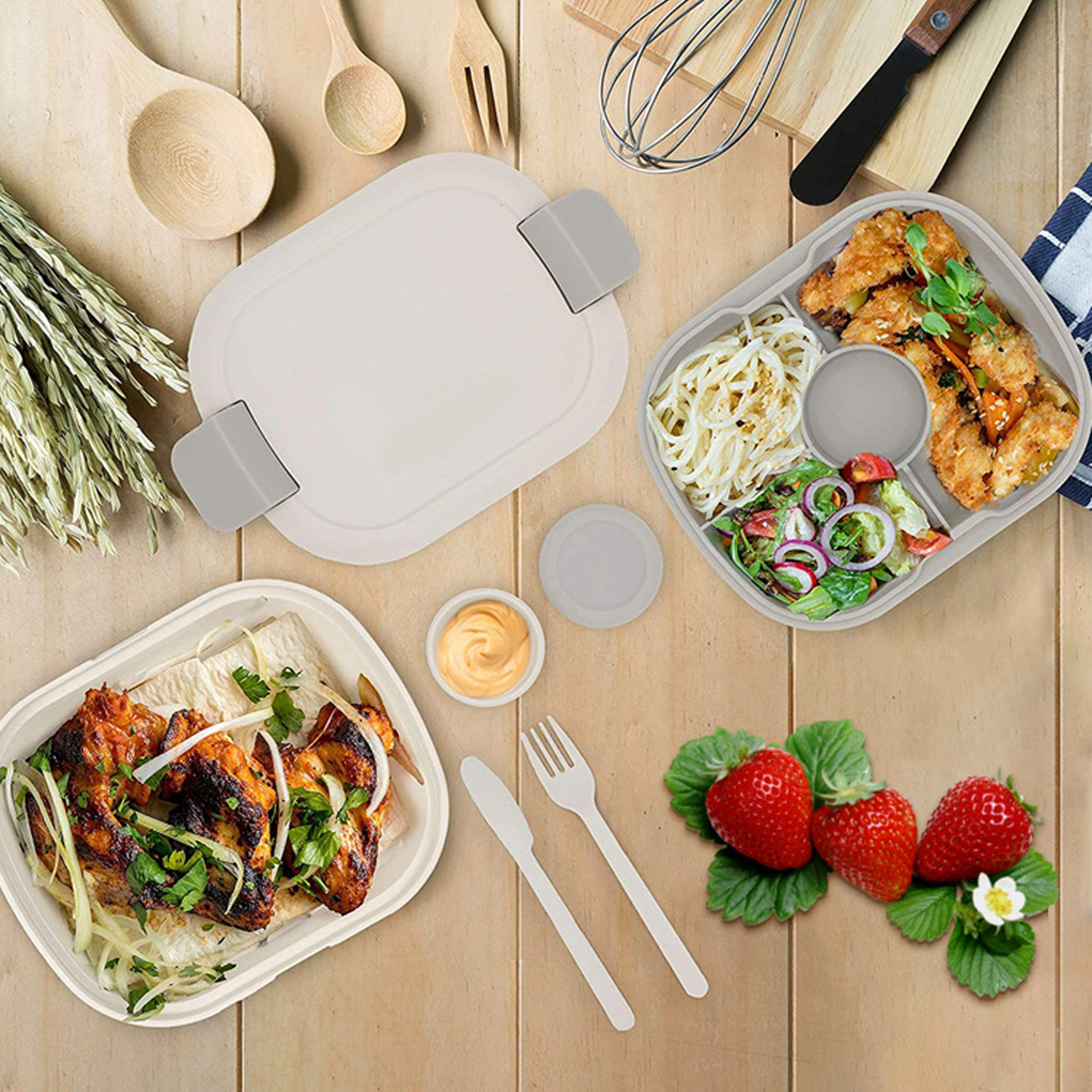 Large Salad Bowl Bento Lunch Box 2