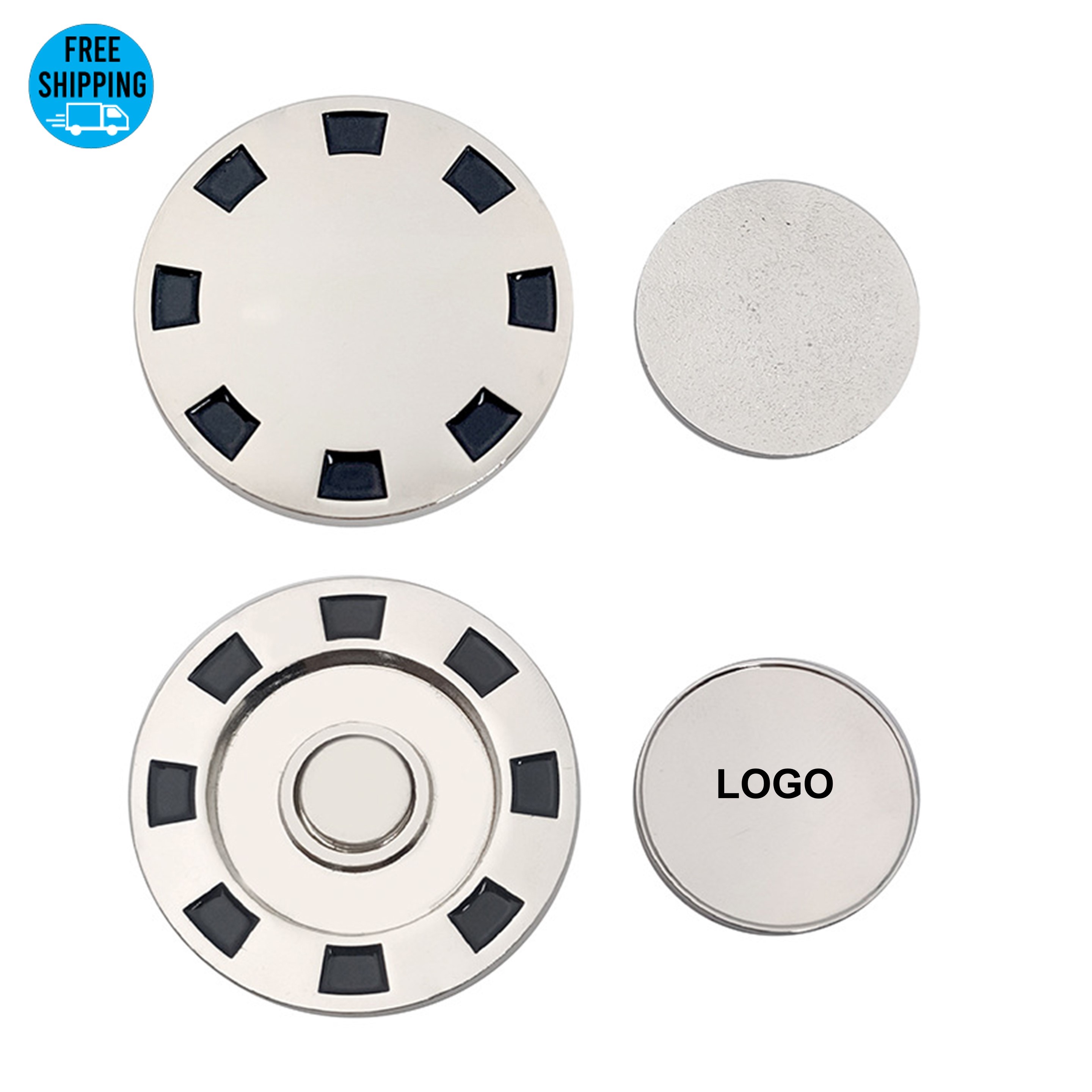 Metal Poker Chip with Removable Marker 2