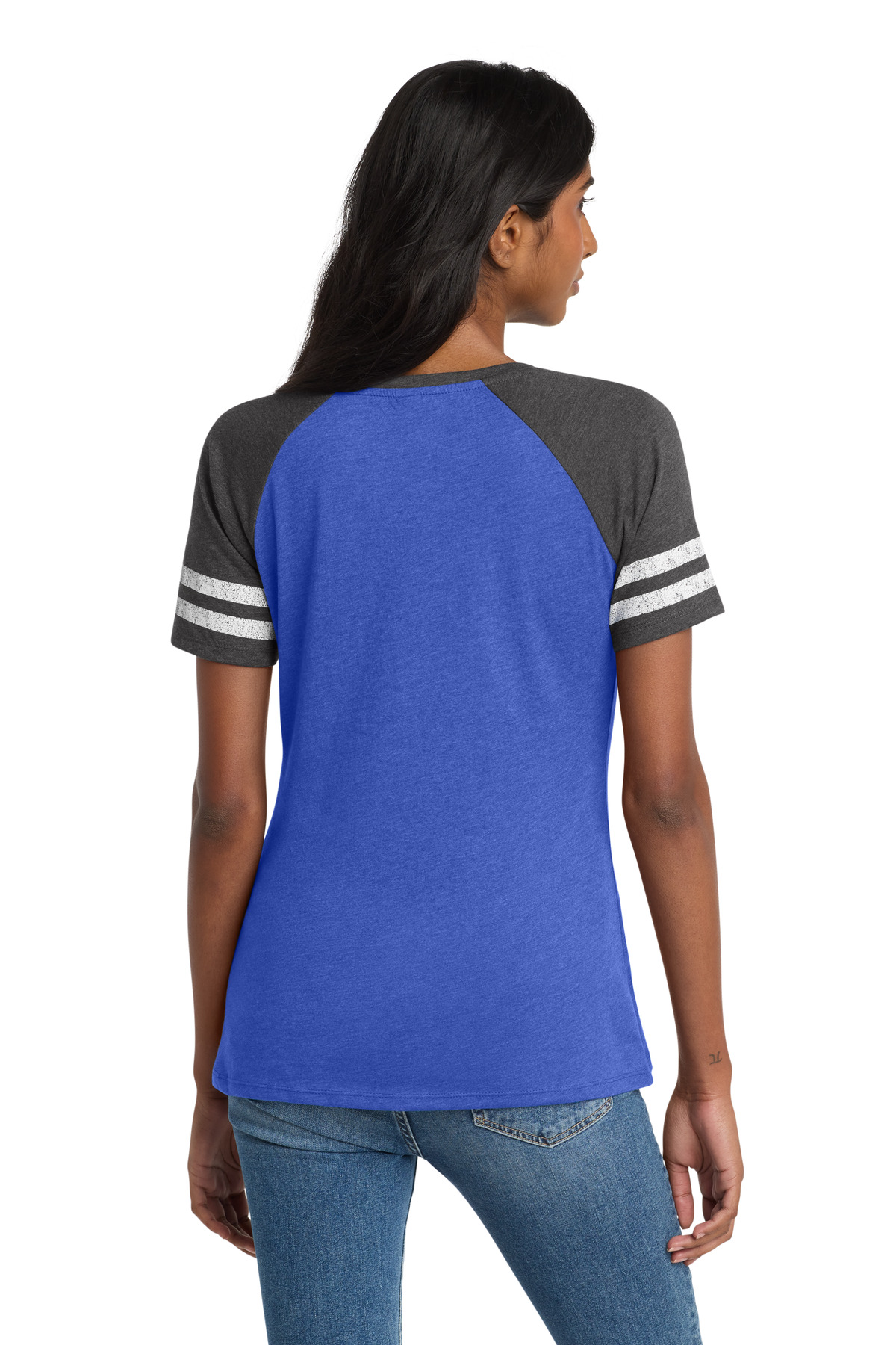 District Women's Game V-Neck Tee. DM476 26