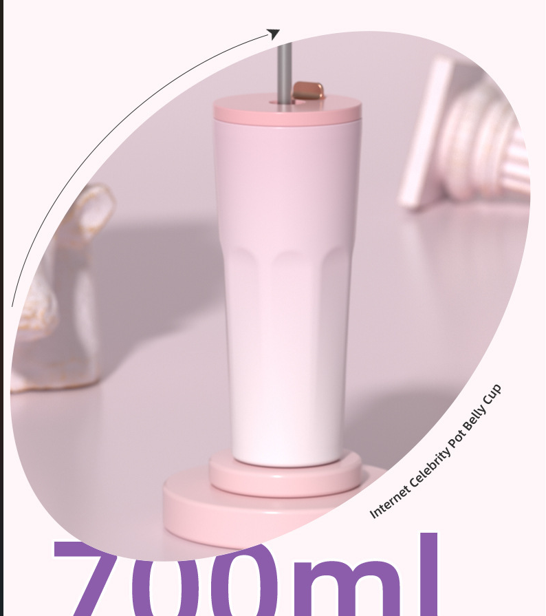 Automatic Spring Straw Insulation Tumbler 2
