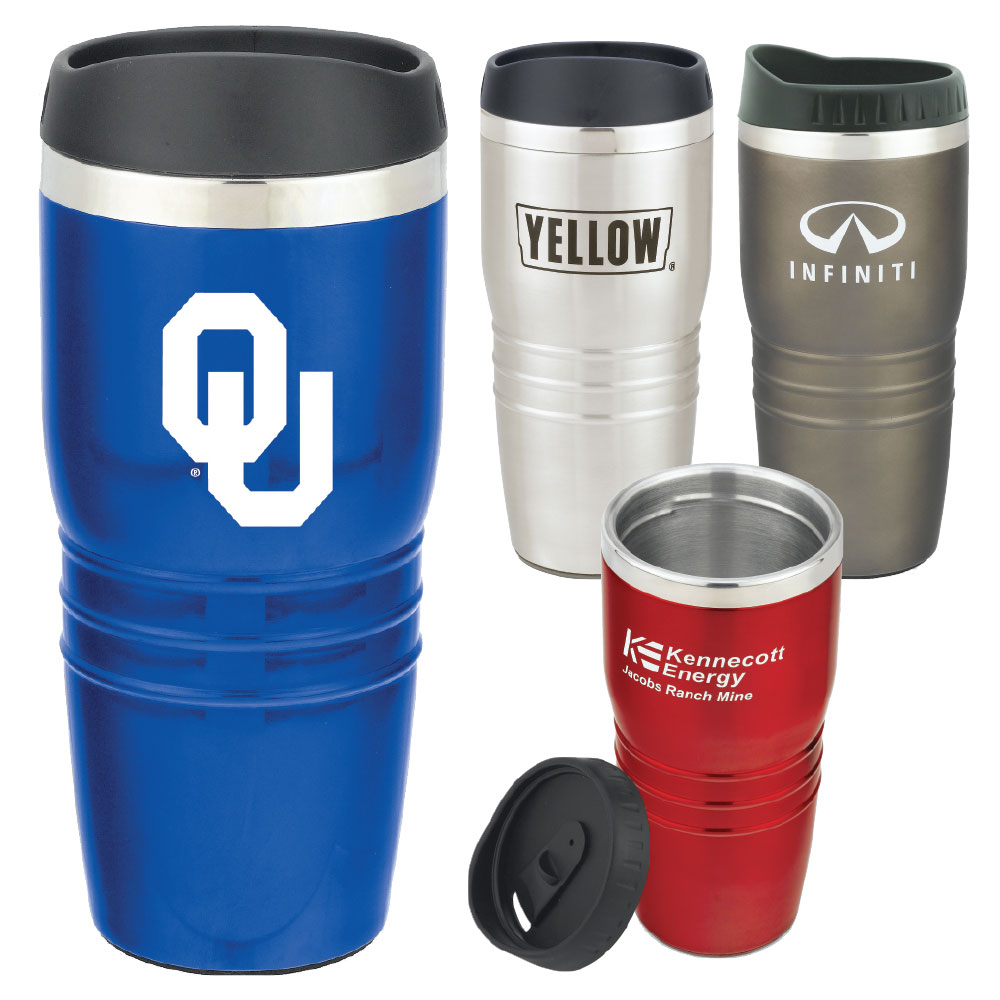 16 Oz. Model C Stainless Steel Tumbler w/Screw-On Lid 2