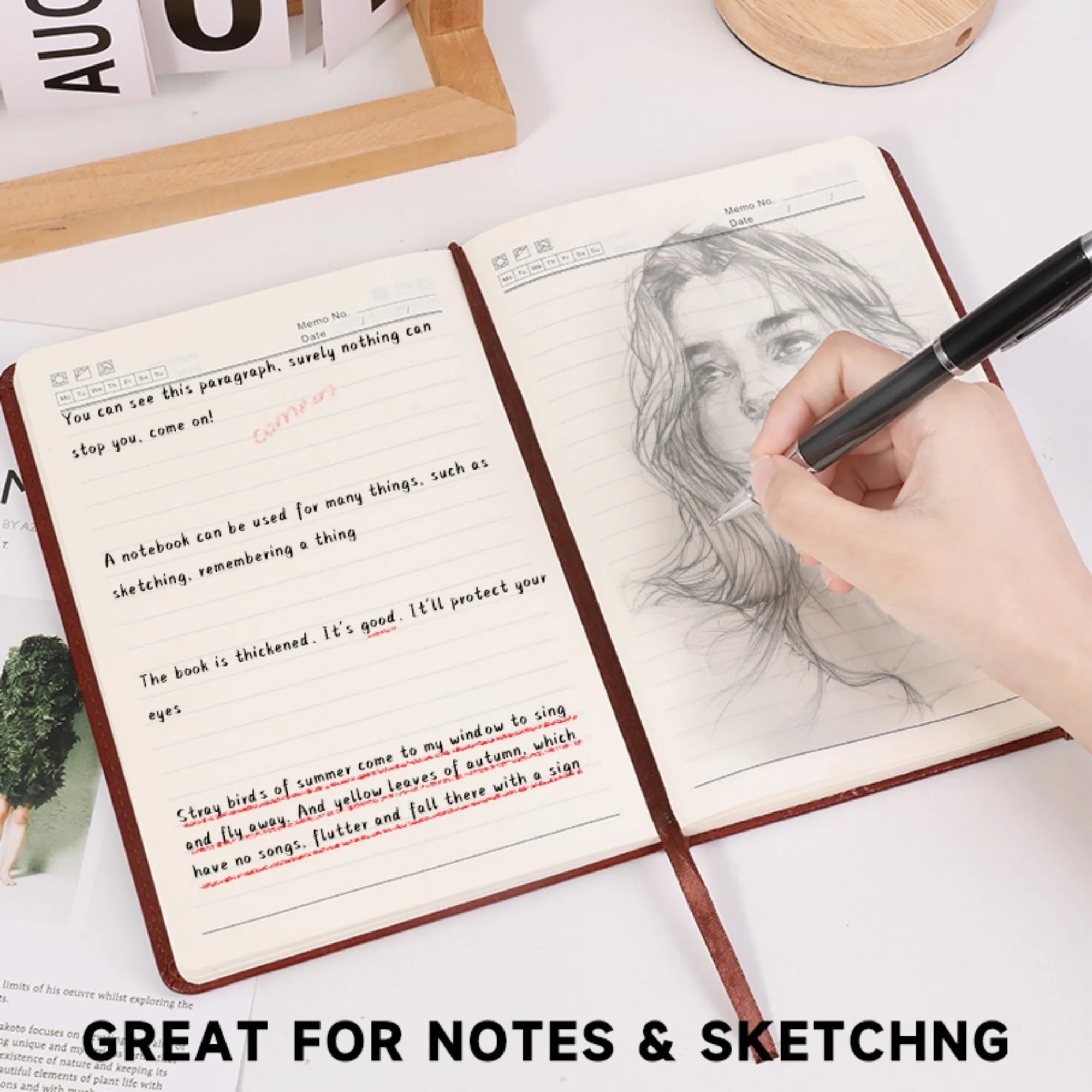 Vintage Elegance A5 Leather Notebook 2