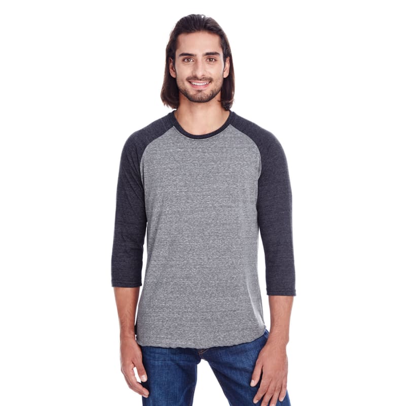Threadfast Apparel Unisex Triblend 3/4-Sleeve Raglan 13