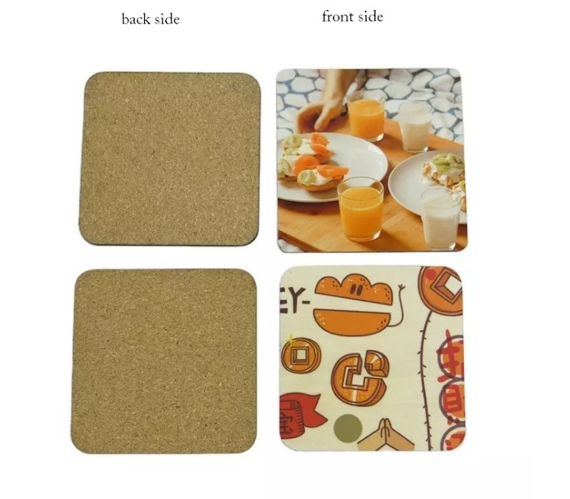 Fibreboard and Cork Wood Coaster 2