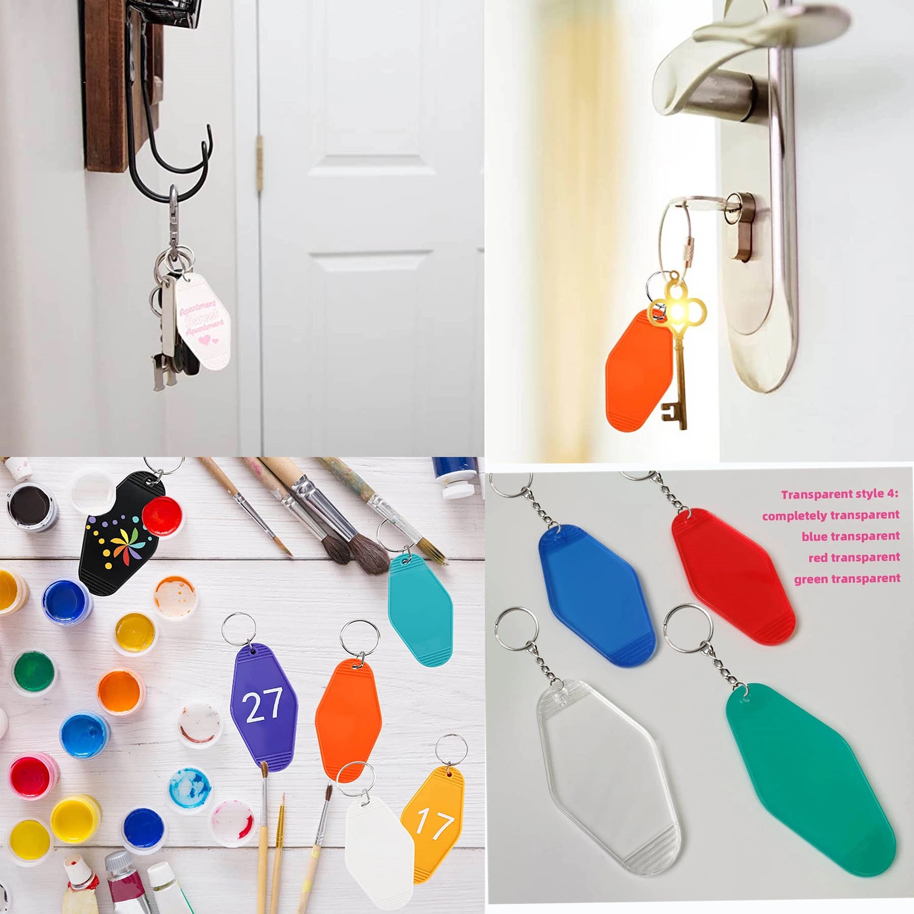 MOQ 100PCS Motel Hotel Sublimation Keychains 5