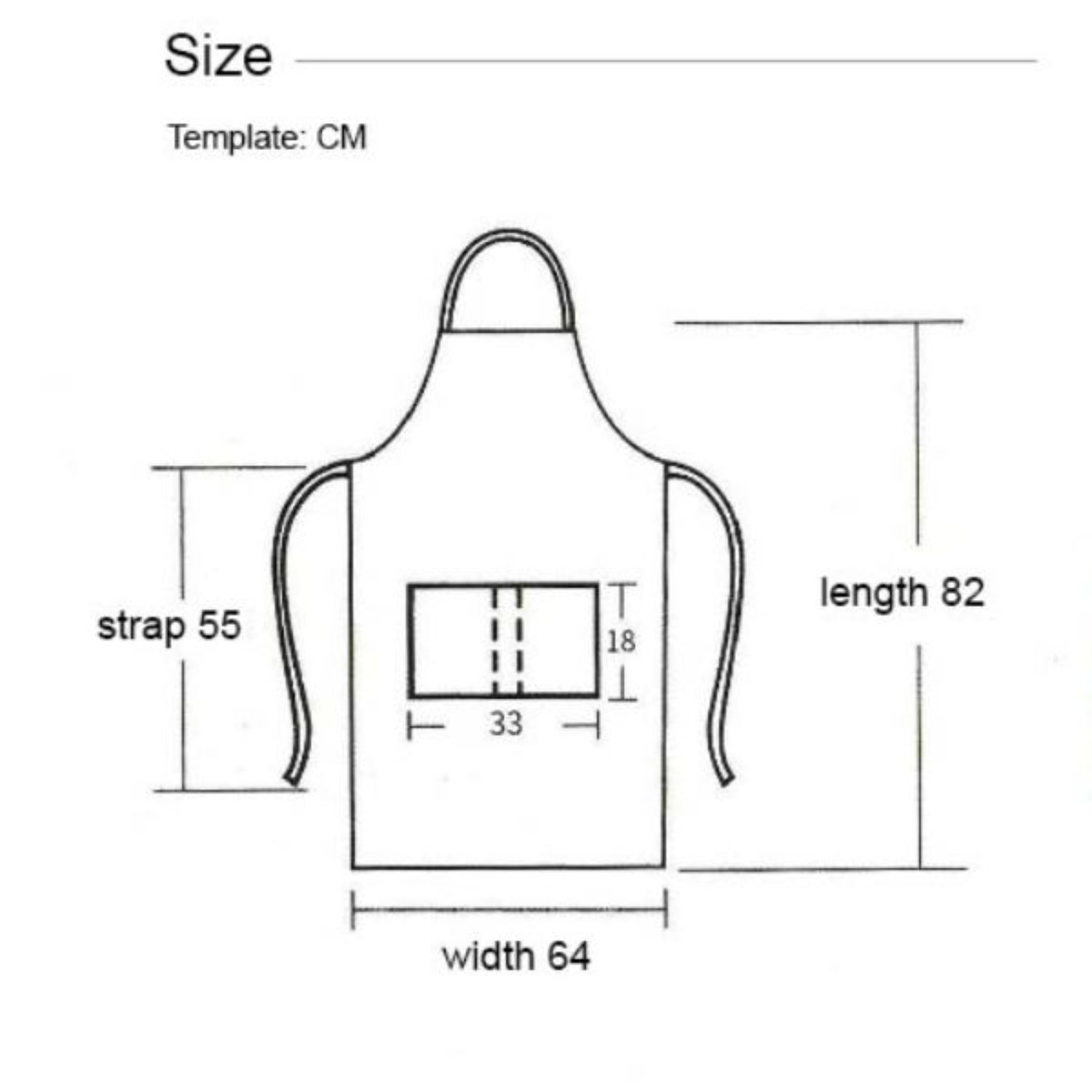 14 oz. Custom Canvas Kitchen Apron w/ 2 front pockets, Antifouling 32"L x 25"W 3