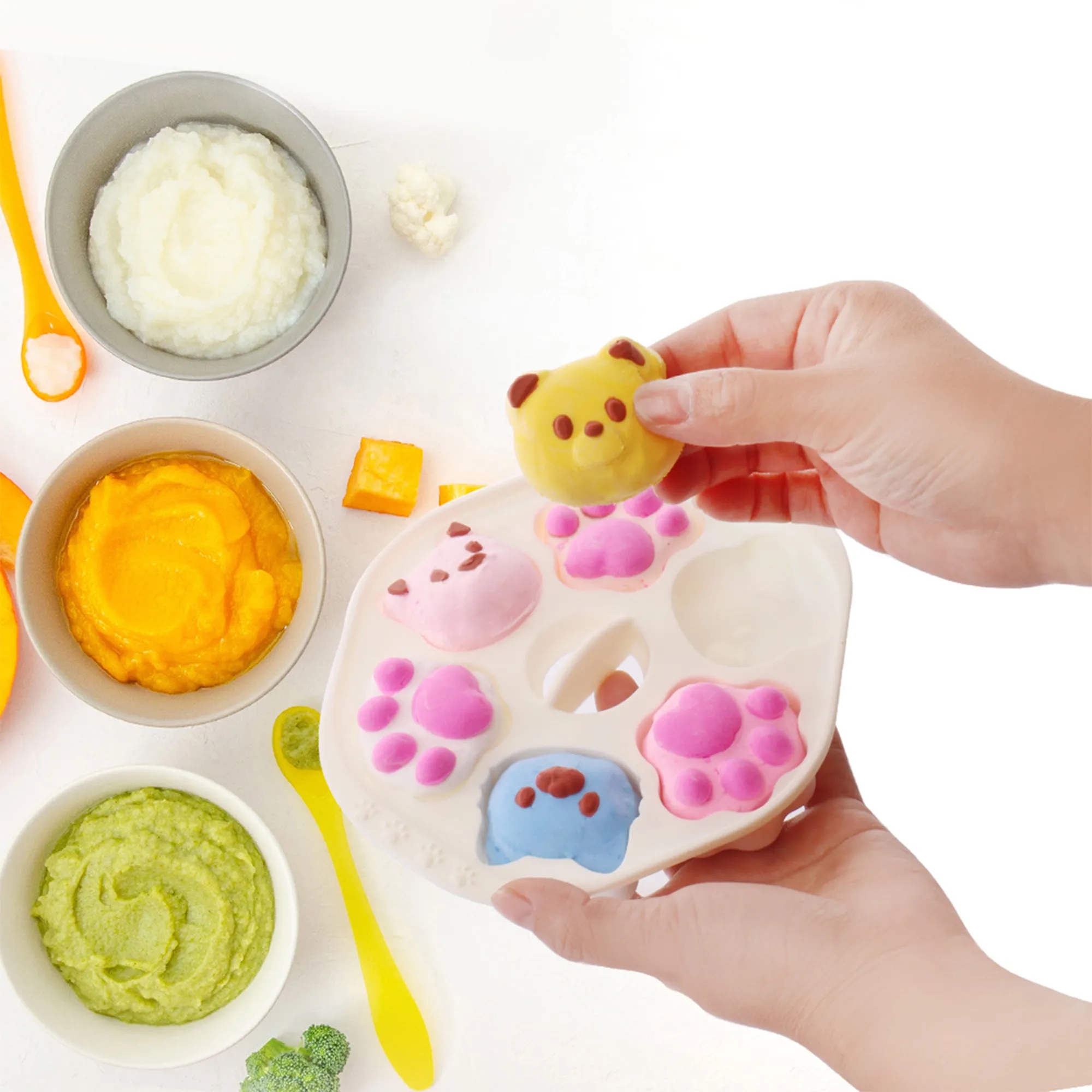 Baby Food Silicone Mold Steamable Boilable Heat Resistant 7
