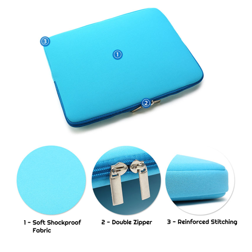 Laptop Sleeve with Padding and Zipper - Neoprene 2