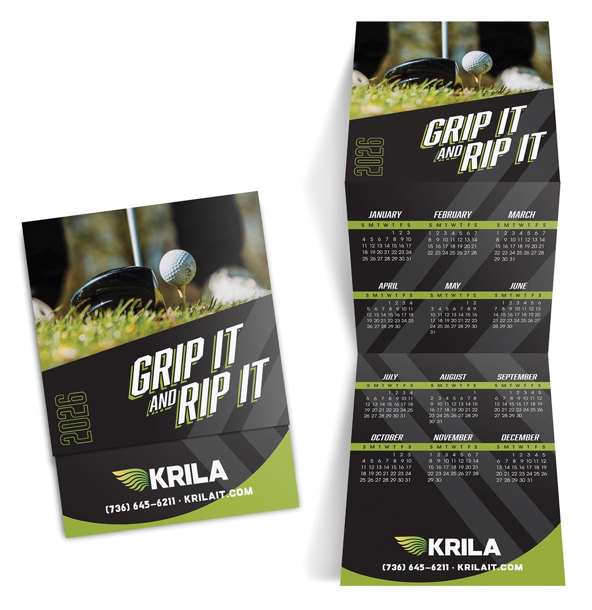 Golf Trifold Calendar 1