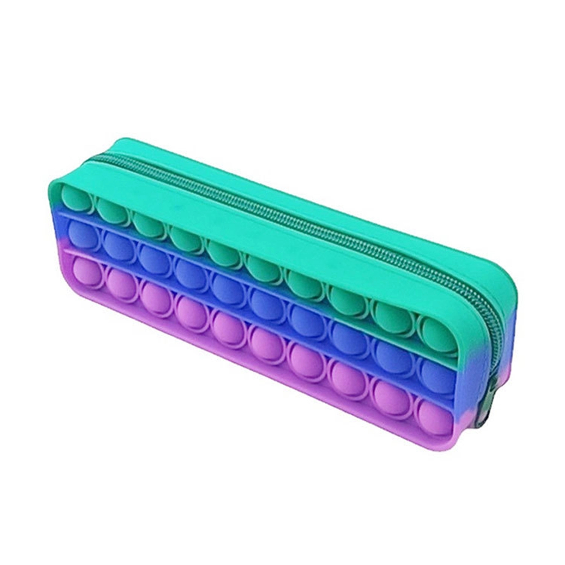 Square Shape Silicone Push Pop Bubble Toy Pencil Case 2