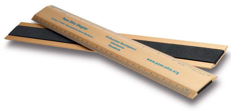24" Non-Slip 2-Bevel Ruler 1