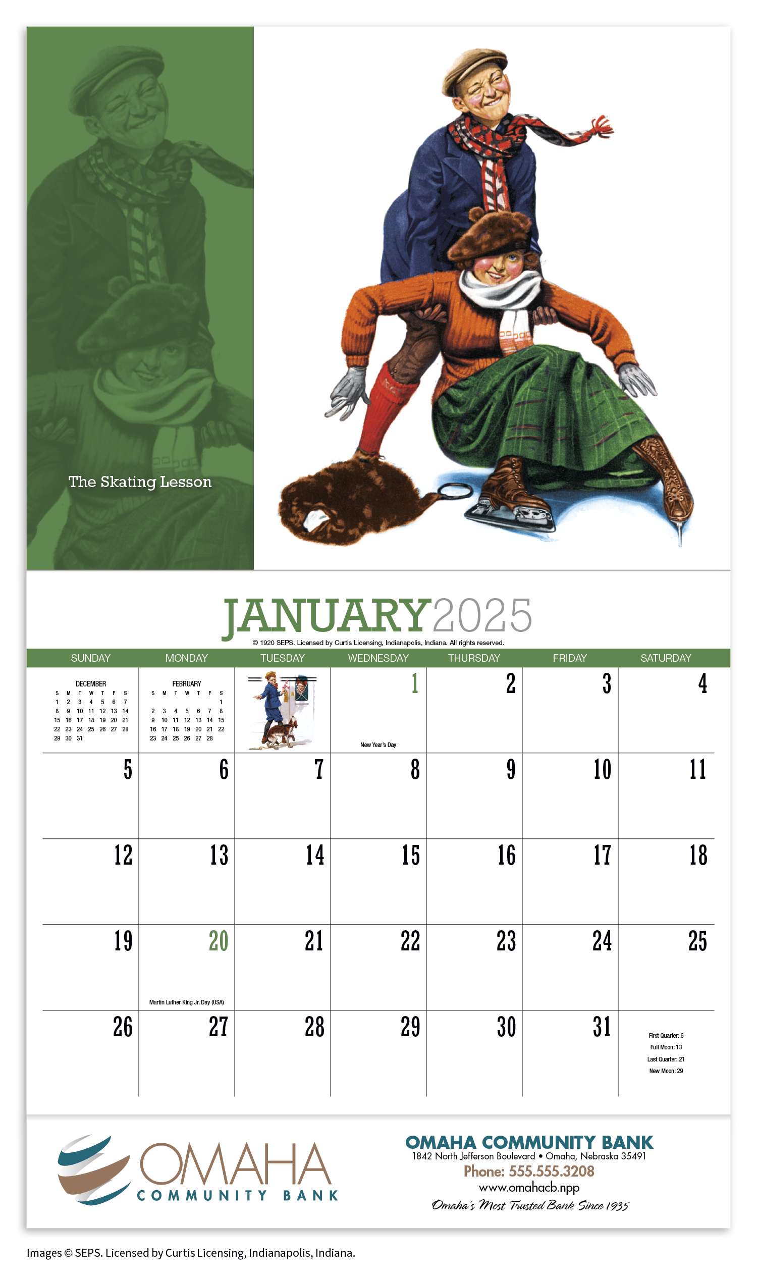 HotLine® Products Norman Rockwell Appointment Calendar - Stapled 16